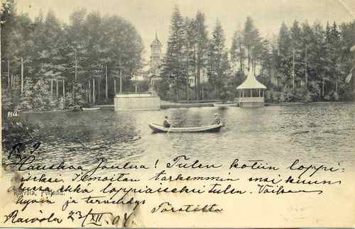 Raivola. Postikortti vuodelta 1904. Carelica.